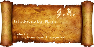 Gladovszky Maja névjegykártya
